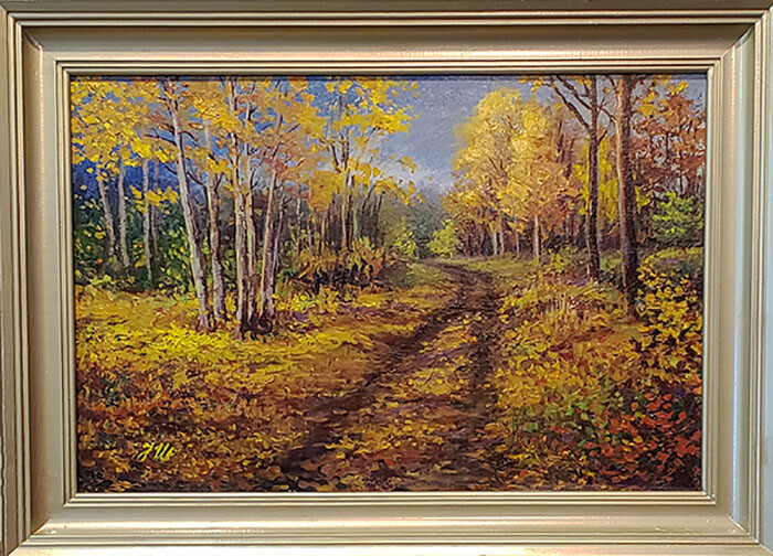 Autumn. Original framed oil on canvas 40x60 cm painting from