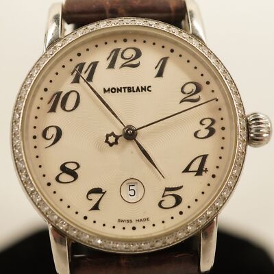 Montblanc Meisterstuck Star Diamond Bezel Quartz Watch Working- Free Shipping US