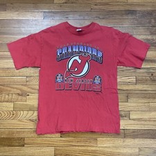Vintage NHL New Jersey Devils 1995 Stanley Cup Champions Graphic T Shirt Size XL