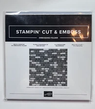 Stampin' Up! BRICK & MORTAR 3D Embossing Folder - Brand New