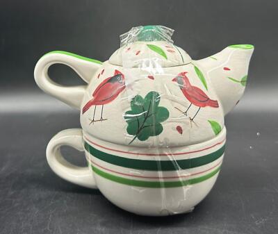 Studio Nova Tea For One Holiday Cardinal Teapot KT547