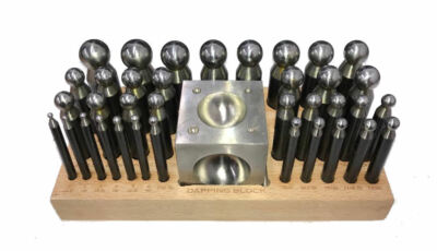 36TEILIGES DOPPING DOMING BLOCK STANZSET DAPPING GEHÄRTETER STAHL STANZSET RDGTOOLS