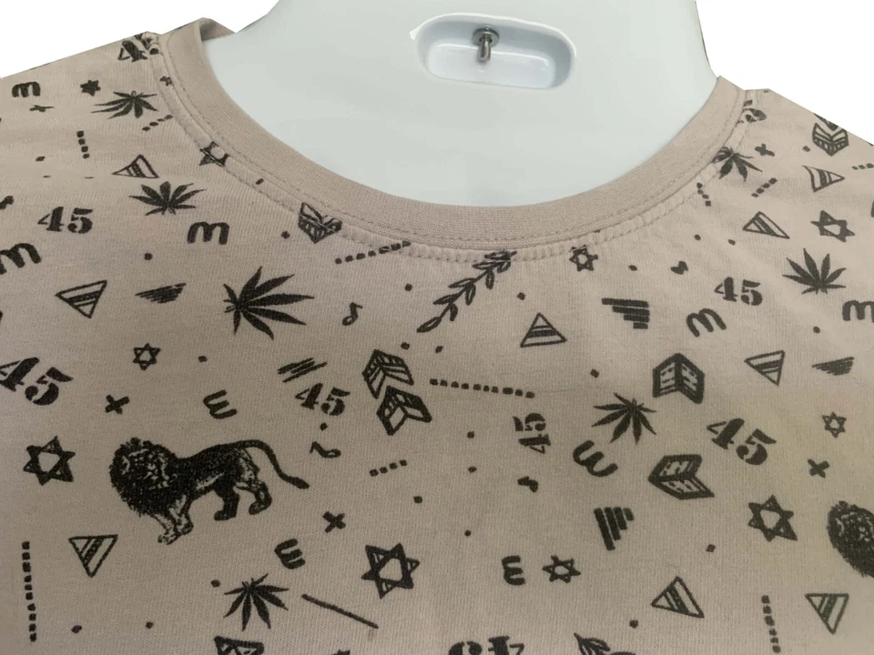 Marley Teen T-Shirt Size M Junior Color Beige Good Quality with Israel Symbols - Imagem 4 de 4