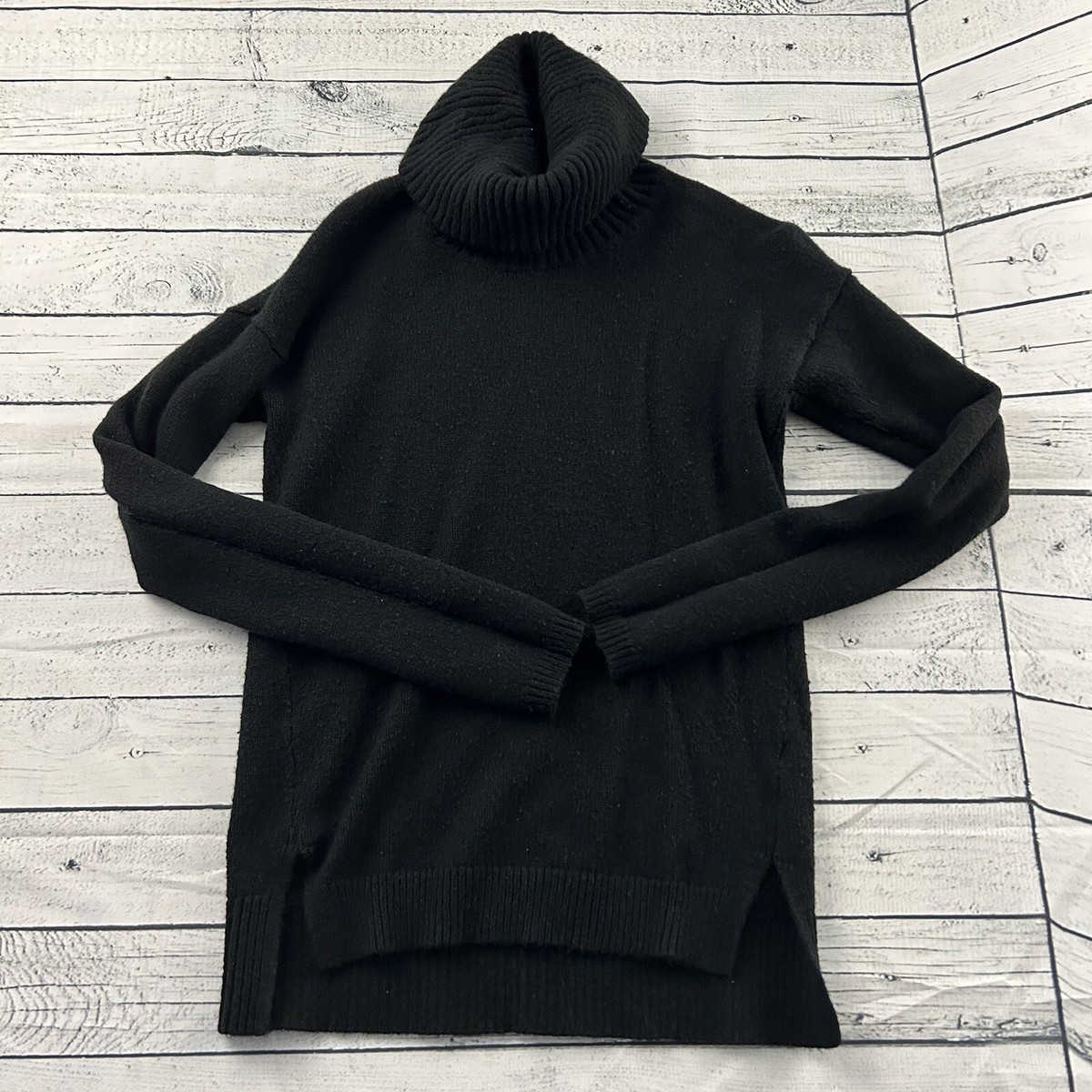 Gap Chunky Turtleneck Sweater Women's Small Tall Black