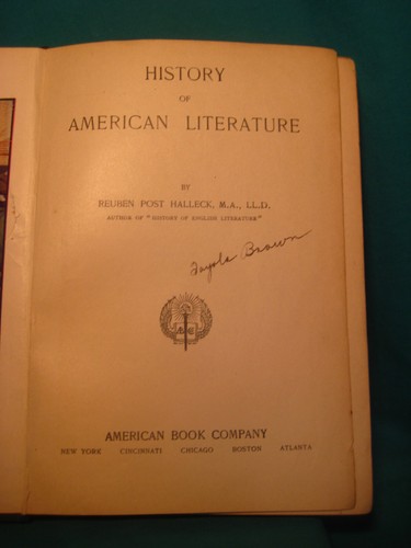 History of American Literature by Reuben Halleck-Harcover-Published 1911 - Bild 3 von 10