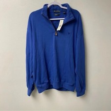 Lyle Scott Quarter Zip Sweater Pullover Blue Size XL NWT