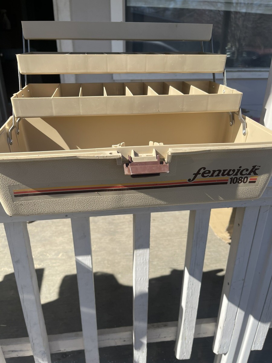 fenwick tackle box 1080 Vintage Fenwick Woodstream 1080 Tackle Box, 3 Tray 28 Compartment 17