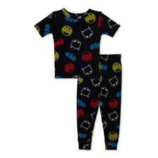 Batman Toddler Boys' Snug-Fit 2 Piece Pajama Set, Black Size 18M