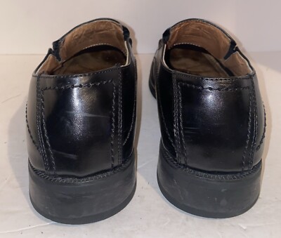 Joseph Abboud Black Leather Square Toe Slip-On Loafers size 10.5 Joseph Abboud Mens Size 7.5M Loafer Dress Shoes Black  main image 2