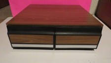VHS WOOD Storage Case 2 Drawer Holds 24, Wood Grain Media Case, 037,