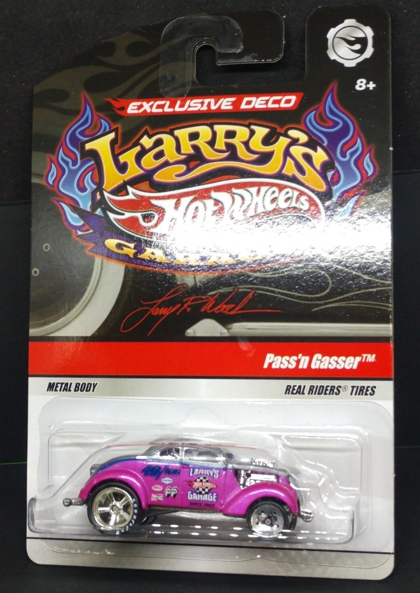 HOT WHEELS LARRY'S GARAGE CHASE INITIALS PASS N GASSER REAL RIDERS