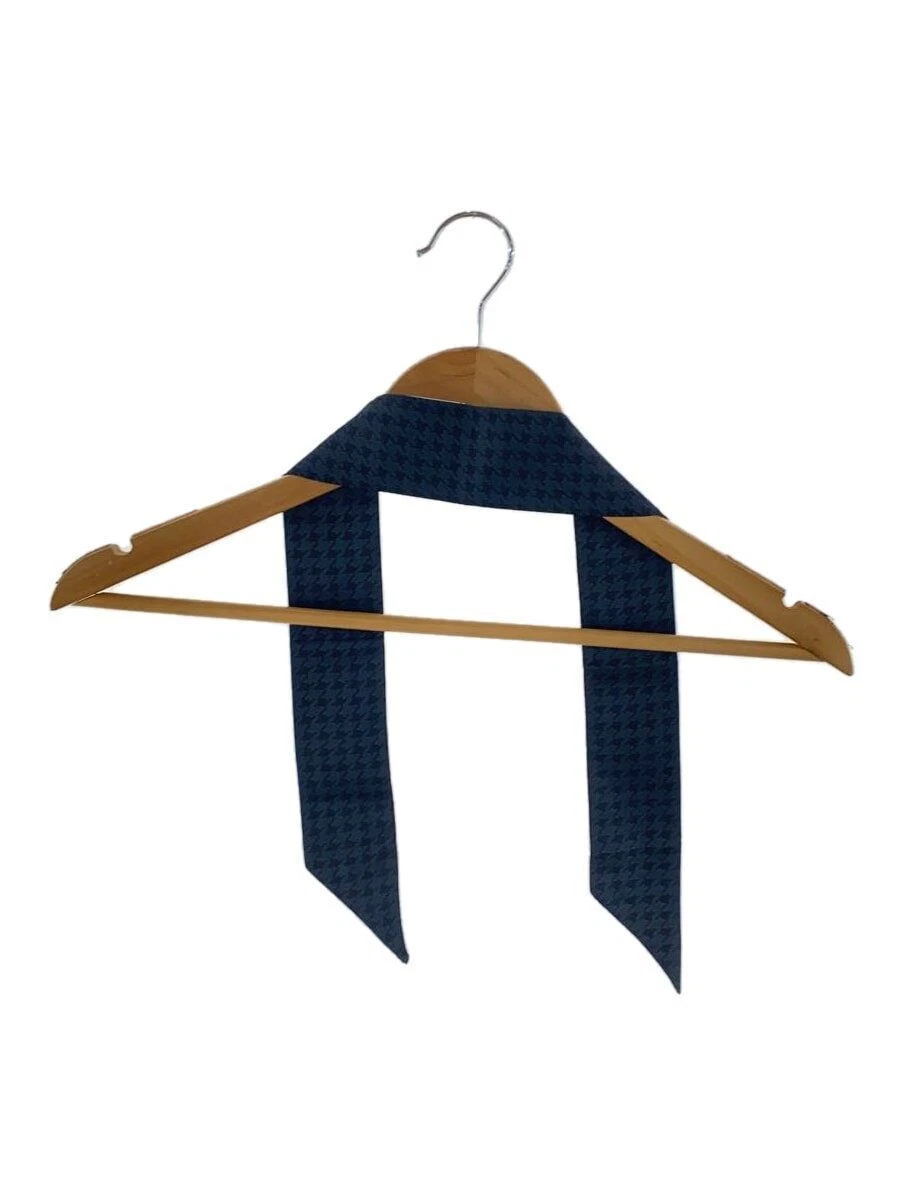 Foulard femme Christian Dior polyester bleu marine pied de poule occasion