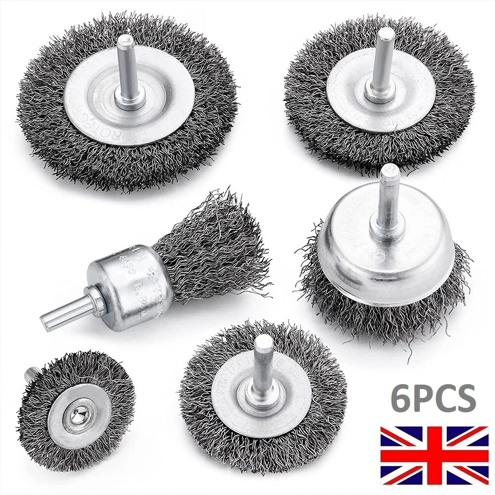 Rotary wire outlet brush for drill