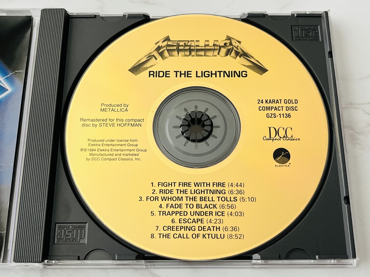 洋楽 llica RIDE THE LIGHTNING goldedition Metallic Ride The Lightning CD 24KT GOLD DISC! Audiophile DCC OMR
