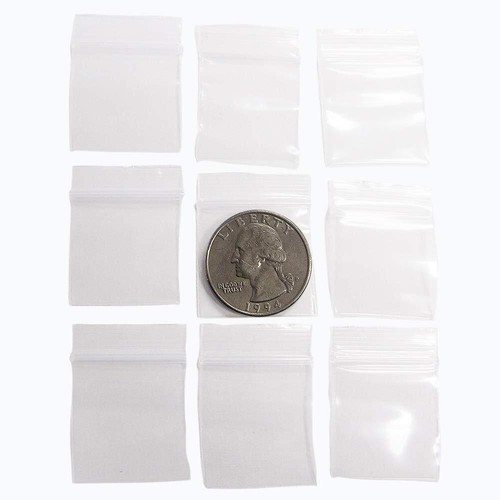 Bolsas de almacenamiento de polietileno cerrables de 1" x 1" con cremallera, 100 piezas - Imagen 3 de 5