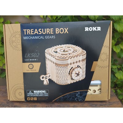 ROKR LK502 Mechanical Gears Treasure Box DIY Kit - 123 Pieces ...