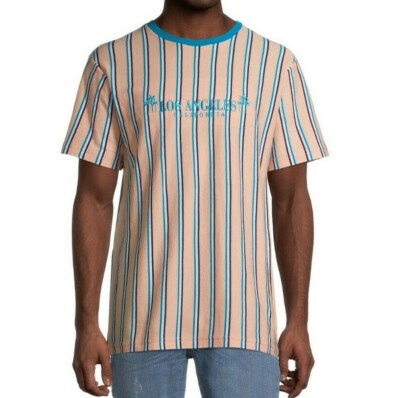 No Boundaries Men's 2XL(50/52) Striped L.A. California Cotton T