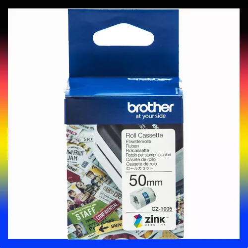 Brother VC-500W Label Printer CZ-1005 White Label Roll Tape Cassette 50mm x 5m - Picture 1 of 1