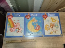 Lot of 3 Vintage 1983 Care Bears Frame Tray Puzzle Craft Master Complete