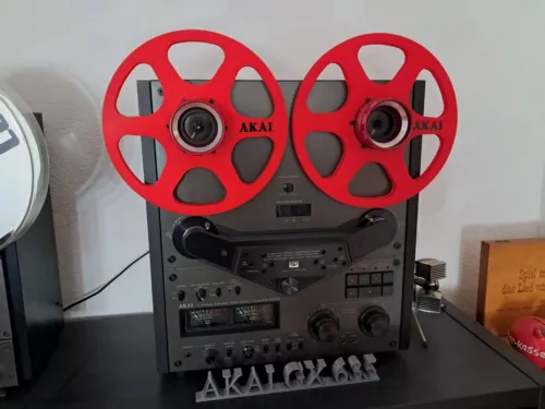 Rote NAB Spulen 2 Stück für Akai GX 747 635 646 630 620 Tonbandspulen 26,5cm