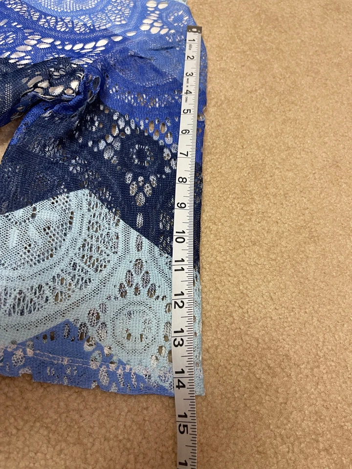 Vestido My Michelle Niñas Talla 12 Azul/Verde Bordado Foto 3 de 4