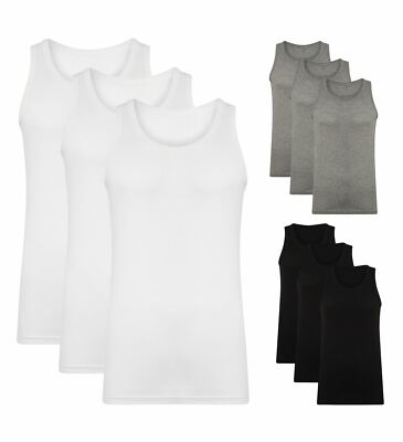 Herrenwesten 100 % Baumwolle Muskeln Fitnessstudio Sommer Top Weste S M L XL XXL, 3er-Pack