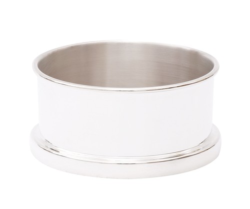 Flaschenuntersetzer untersetzer Tropfschutz Flasche Metall versilbert mit Gravur - Picture 3 of 12