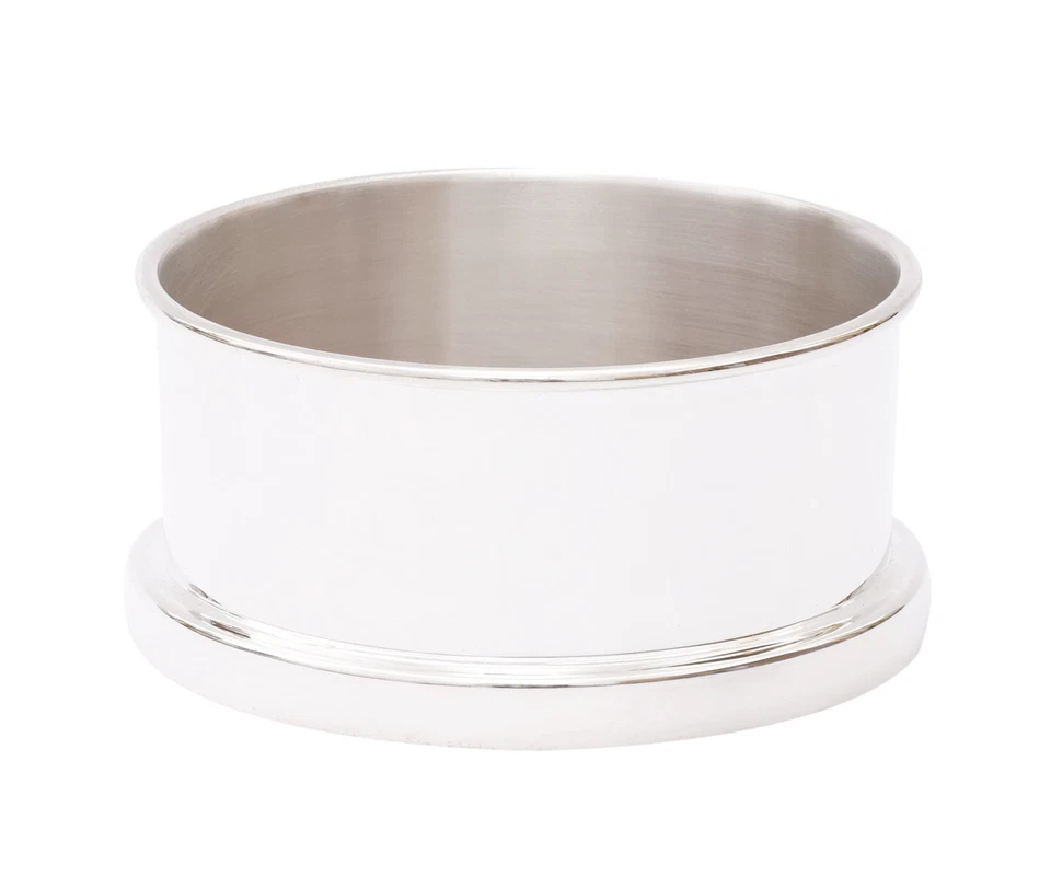 Flaschenuntersetzer Coaster Protezione-Goccia Bottiglia Metallo Argentato Con - Immagine 3 di 4