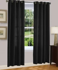 Light filtering semi sheer curtain same color both sides seen through 2 panels