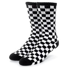 Vans "Checkerboard" Crew Socks Black/White Men's Off The Wall Sock