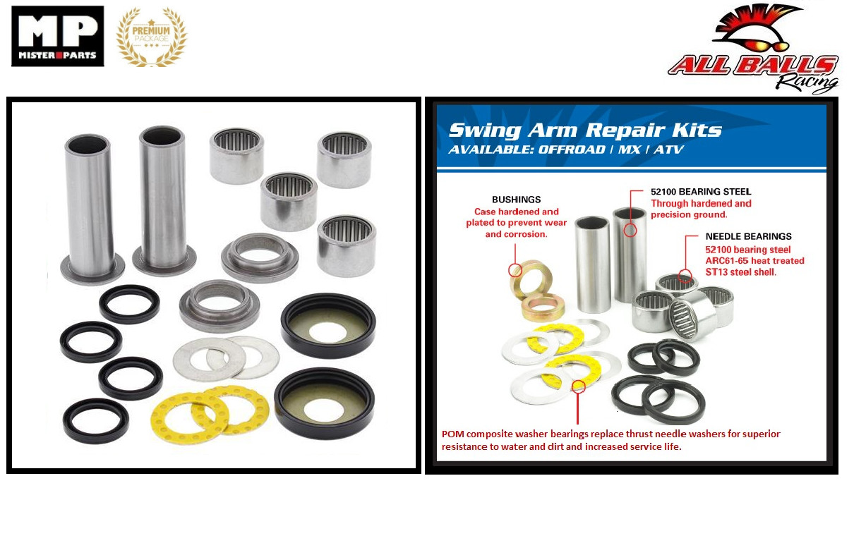 Kit roulement de bras oscillant haut de gamme All Balls Suzuki LTR450 en acier renforcé