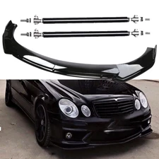 Front Bumper Lip Body Kit Spoiler Splitter Glossy Black For Benz EClass E250 E