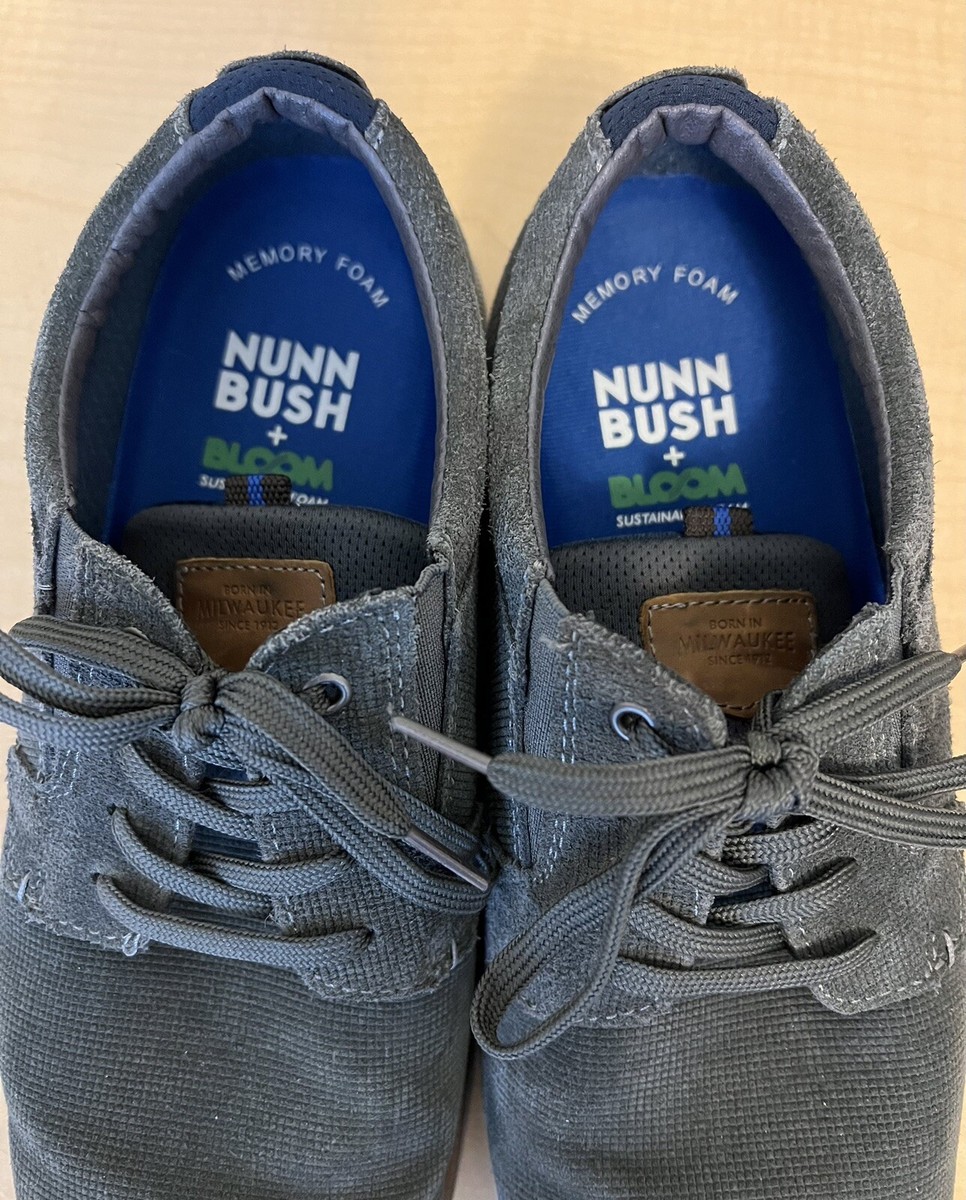 Nunn Bush +Bloom Shoes Mens Gray Canvas Barkley Oxfords Size  display picture 1