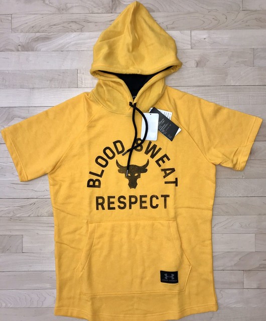 blood sweat respect yellow hoodie