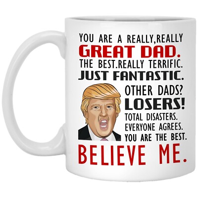 Birthday Gifts for Dad - Father's Day Coffee Mug - Trump Mug Daddy Son Daughter