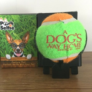 dog selfie tennis ball