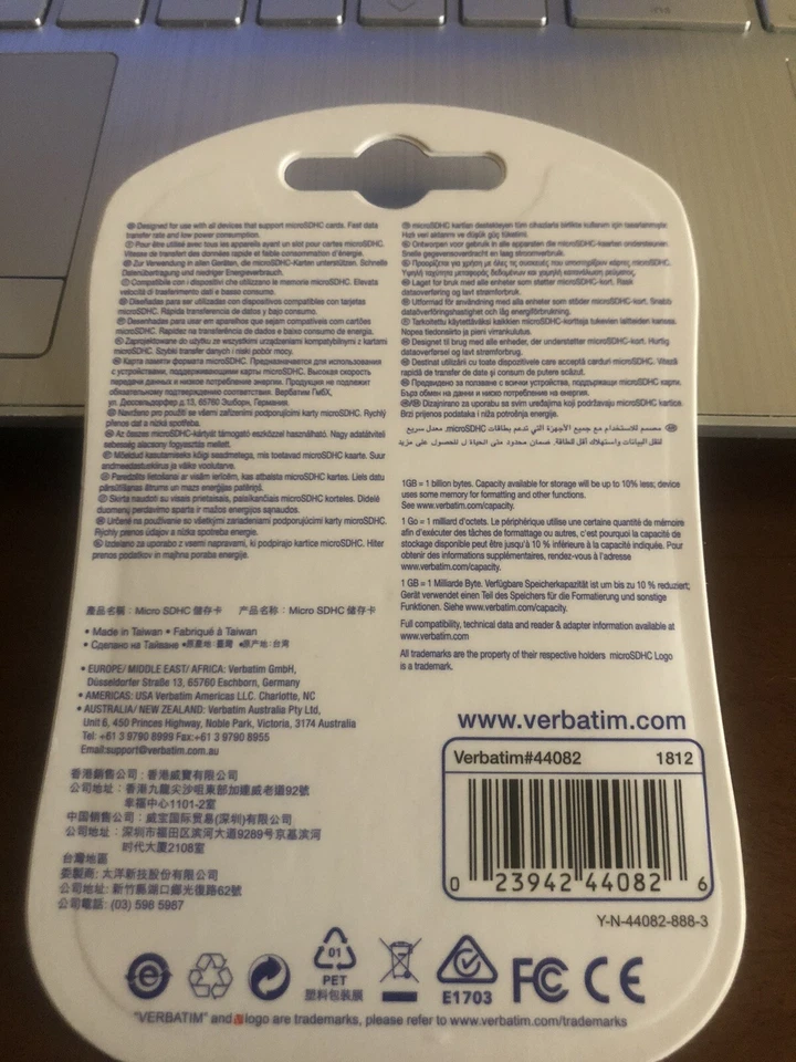 Scheda di memoria Verbatim  941993 Scheda di Memoria MicroSDHC, 16 GB - Immagine 4 di 4