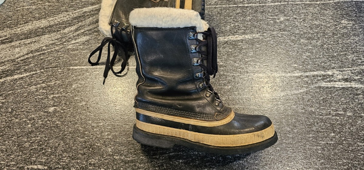 Vintage Sorel Manitau Kaufman Leather Lined Winter Boot Unisex Adult M7 W8/9 Sorel Boots Mens 9 Kaufman Winter Lined Made in USA Snow  main image 4