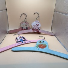 Lot Of 4 Wooden Vintage Hand painted Child Hangers