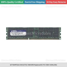 ACT16GHR72U4J1333S ACTICA 16GB DDR3 Registered ECC PC3-10600 1333Mhz 2Rx4