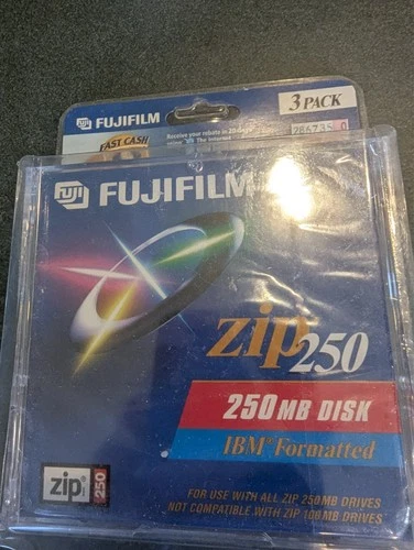 iomega zip 250 mb Fujifilm 3pk NIB Zip Disks