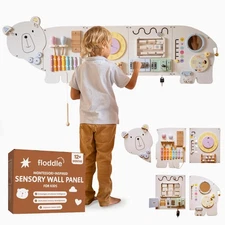 Sensory Wall Panel for Kids – Toddler Learning Activity Center - Emotional De...