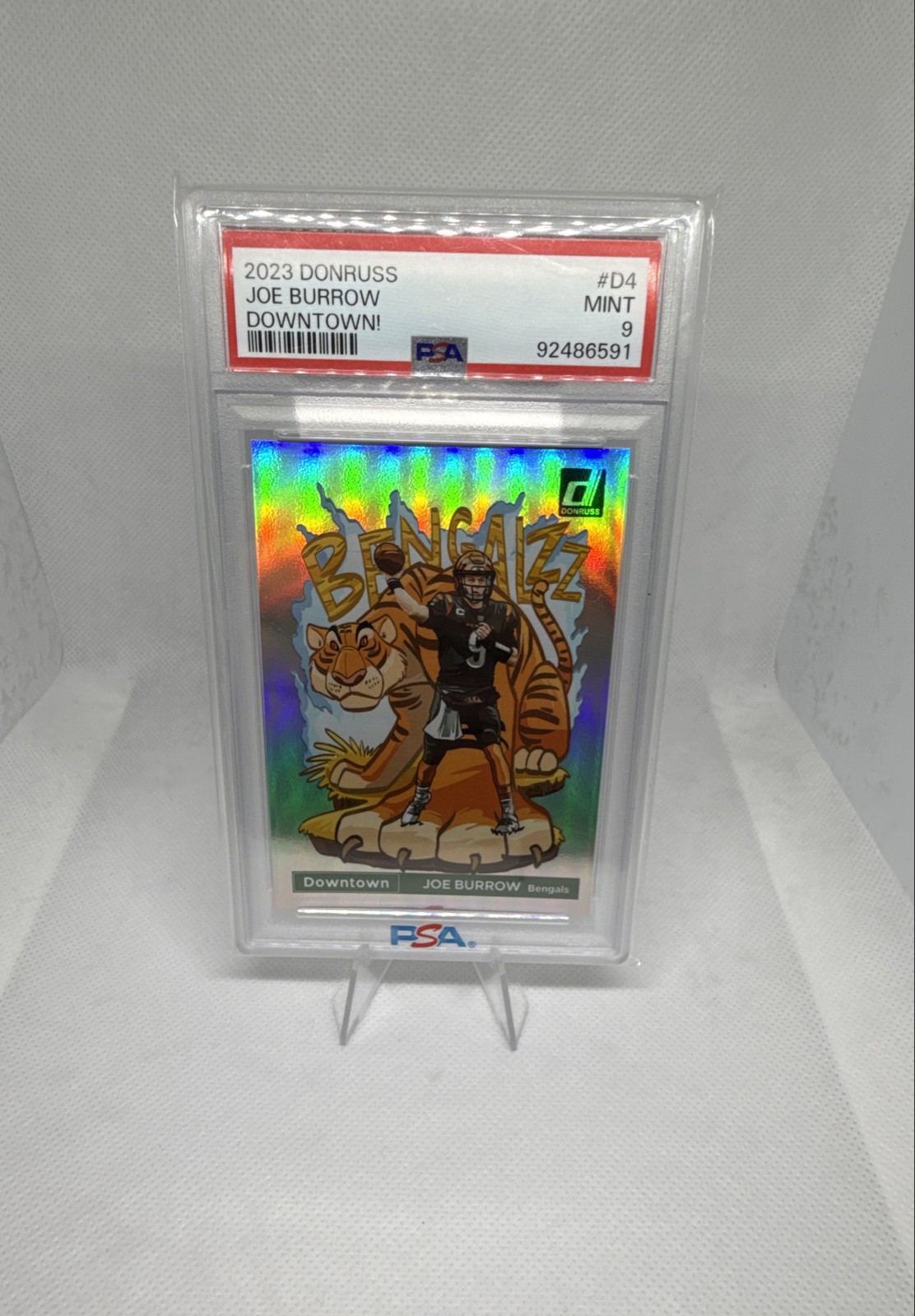2023 Panini Donruss Joe Burrow Downtown!!! PSA 9 W/ eBay Authenticity Sticker
