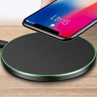 30W Phone Wireless Charger Black Aluminium Alloy Round Phone Wireless Charging P