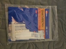 Avery Insertable Self-Adhesive Tabs, 25-Pack Printable Durable Index Tabs Lot