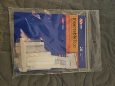 Avery Insertable Self-Adhesive Tabs, 25-Pack – Printable Durable Index Tabs (Lot