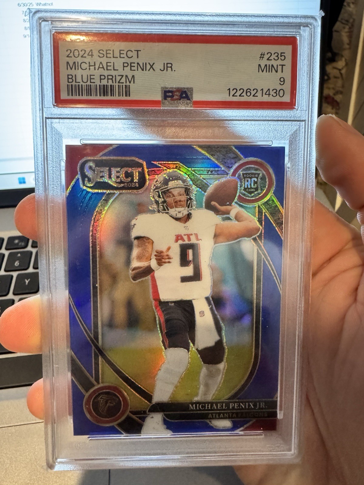 2024 Panini Select - Club Level Michael Penix Jr. #235 Blue Prizm /99 PSA 9