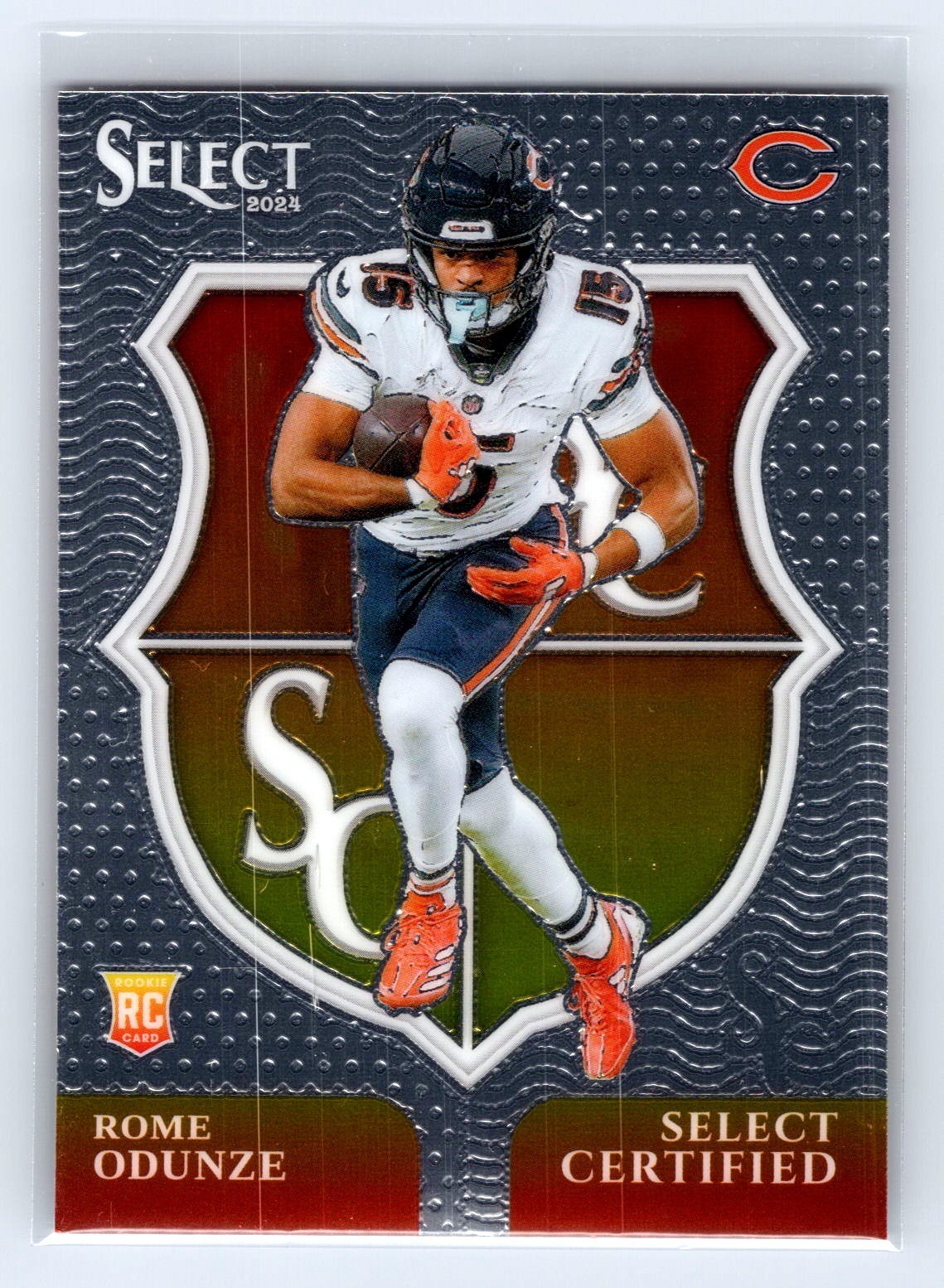 2024-25 Panini Select #10 Rome Odunze Select Certified Rookie RC Chicago Bears