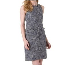 MICHAEL Michael Kors Womens Dress Size 4 Sleeveless Back Zip Blue