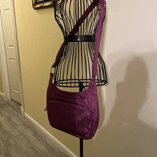 Travelon Anti-Theft Classic Crossbody Bag 42912-960 RFID Plum Raspberry Travel 